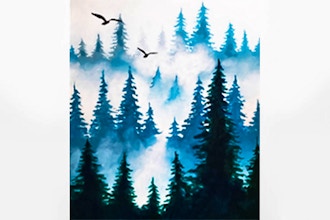 Paint Nite: Foggy Forest Flight